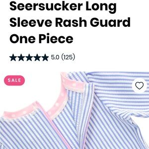 Ruffle Butts Blue and White Striped Shirt with Pink Collar